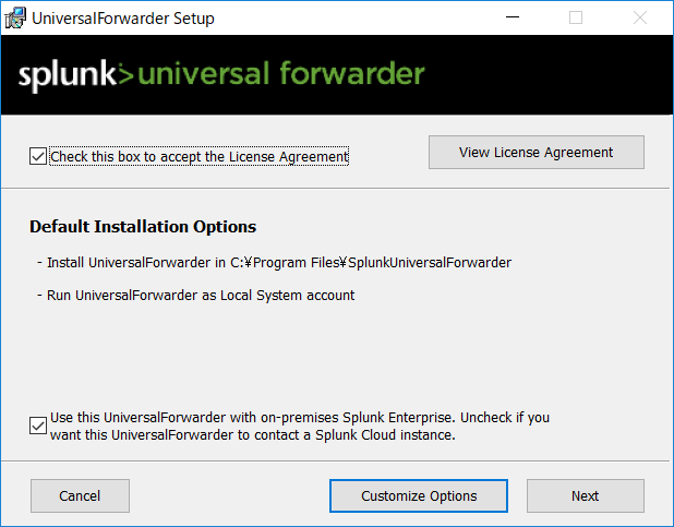 Default Installation Options