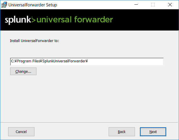 Install UniversalForwarder to: