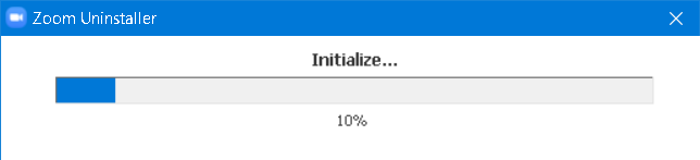 Zoomのアンインストールを開始